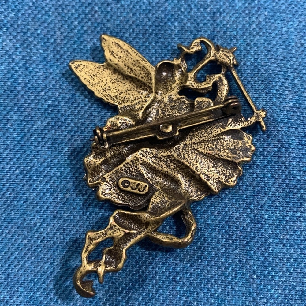 Jonette‎ Jewelry (JJ) Vintage Fairy Pin/Brooch Glitter Enamel 1980’s - Picture 4 of 7